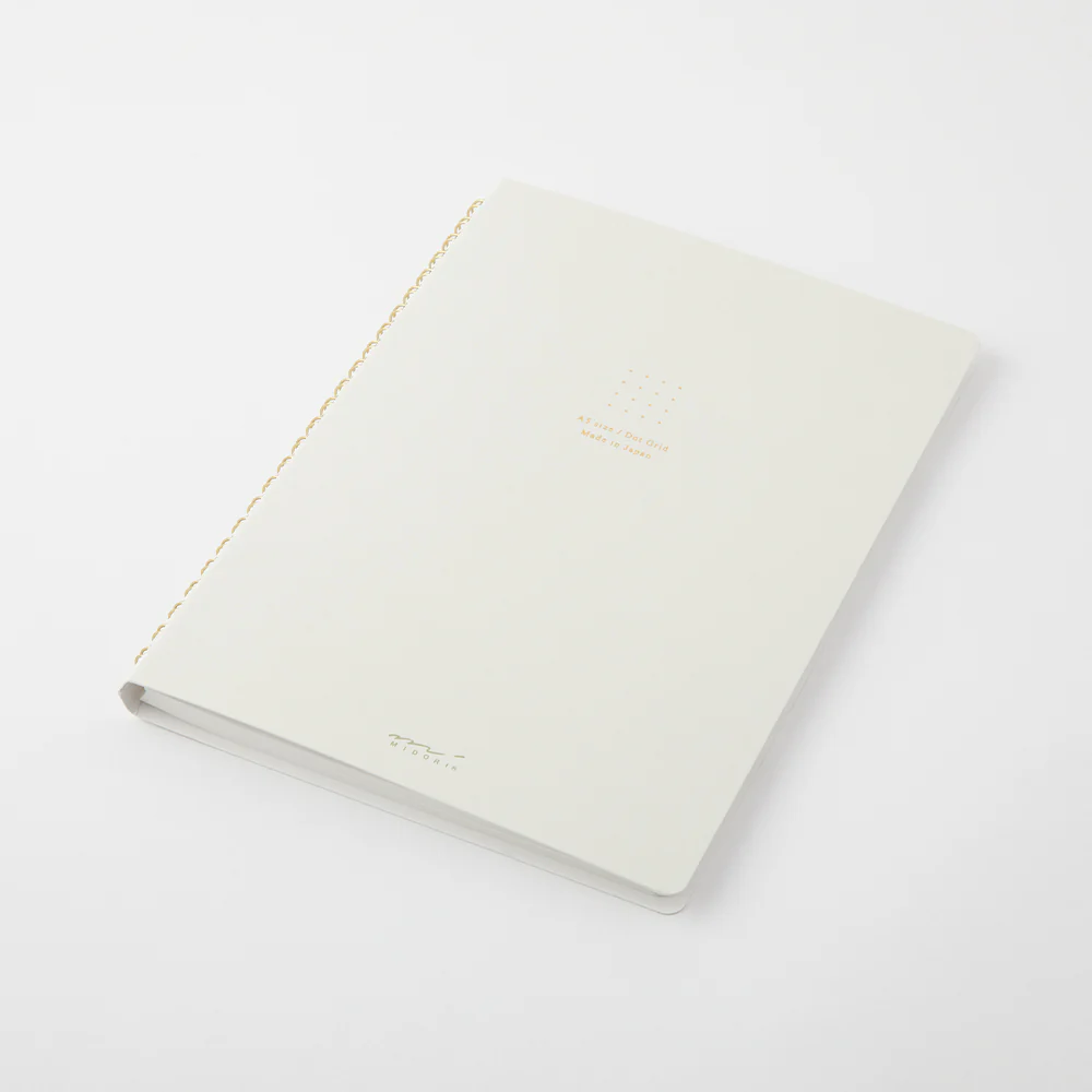 ミドリ リングノート＜A5＞ カラー ドット方眼 白 1冊 - Image 2
