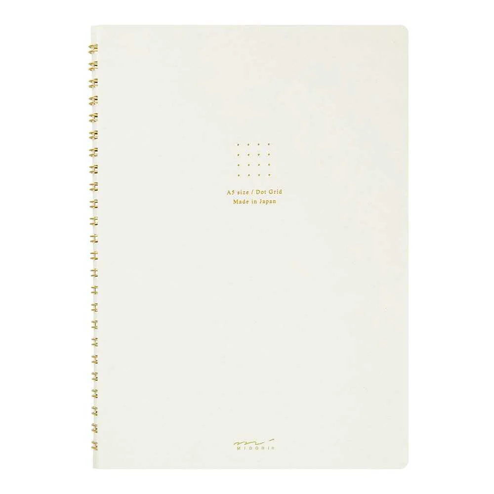 ミドリ リングノート＜A5＞ カラー ドット方眼 白 1冊 - Image 6