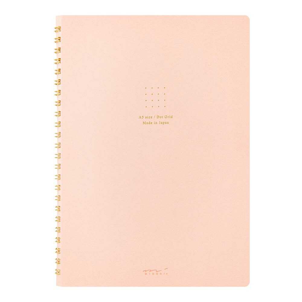 ミドリ リングノート＜A5＞ カラー ドット方眼 ピンク 1冊 - Image 6