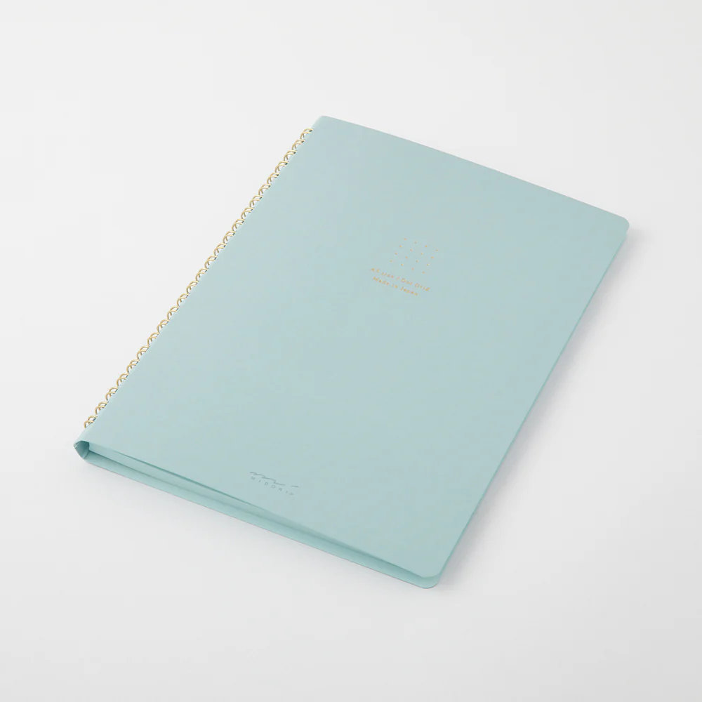 ミドリ リングノート<A5> カラー ドット方眼 青 1冊 - Image 2