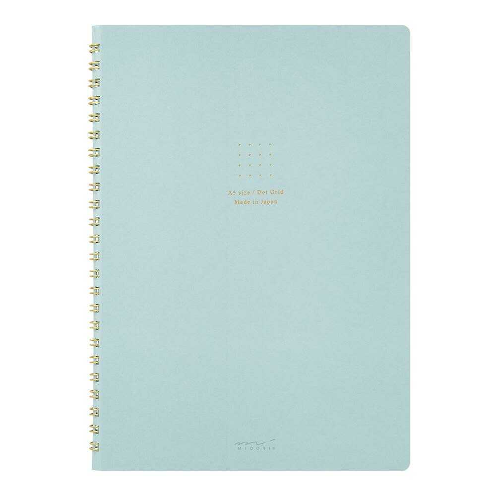 ミドリ リングノート<A5> カラー ドット方眼 青 1冊 - Image 6
