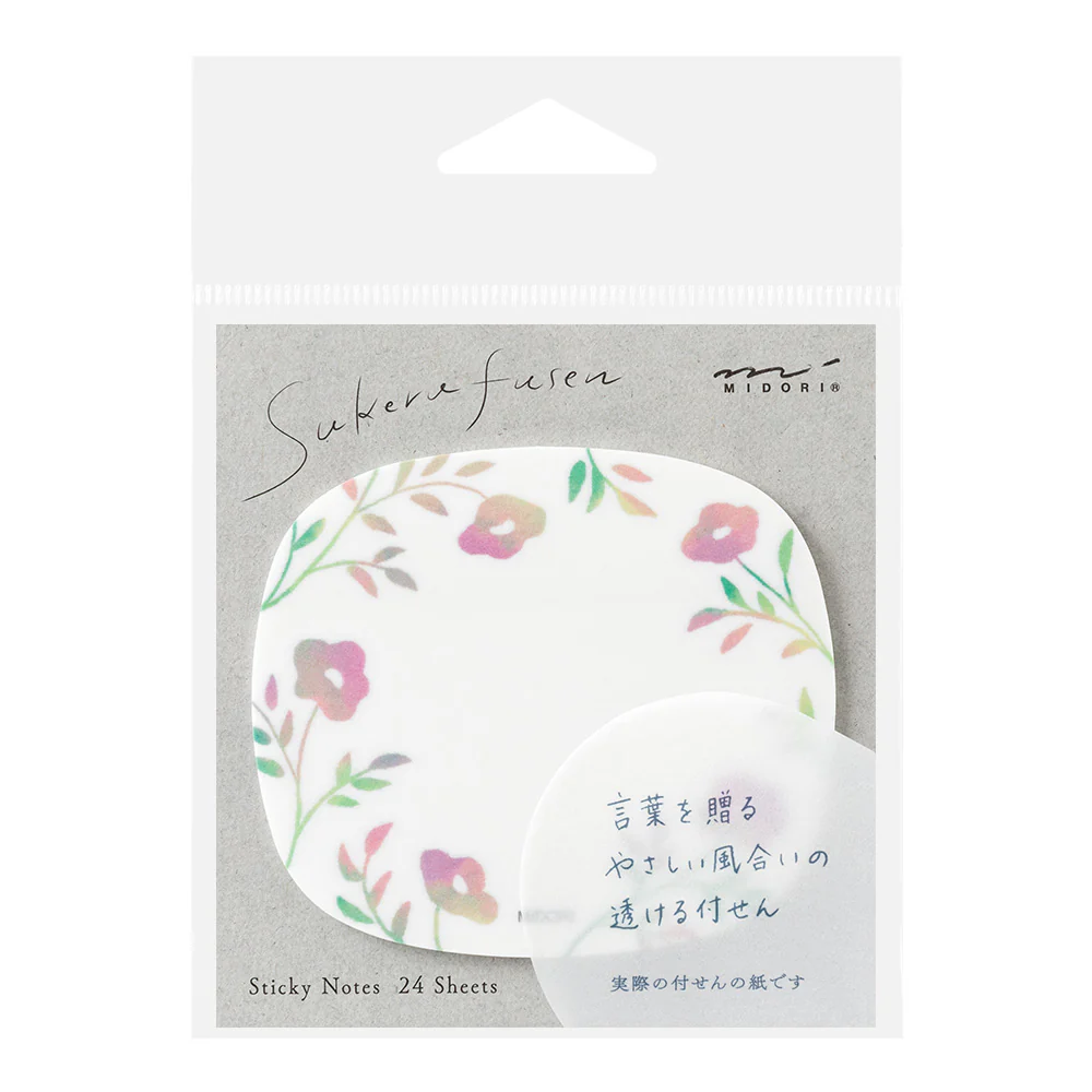 デザインフィル 付せん紙 透ける 花柄 ピンク 1パック - Image 7