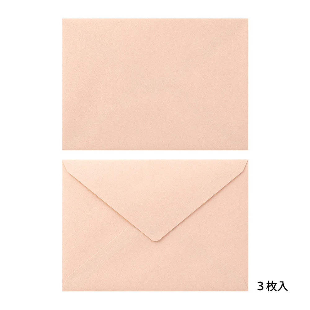 ミドリ 封筒 しあわせ 道の草花柄 6枚（2色×3枚） - Image 2