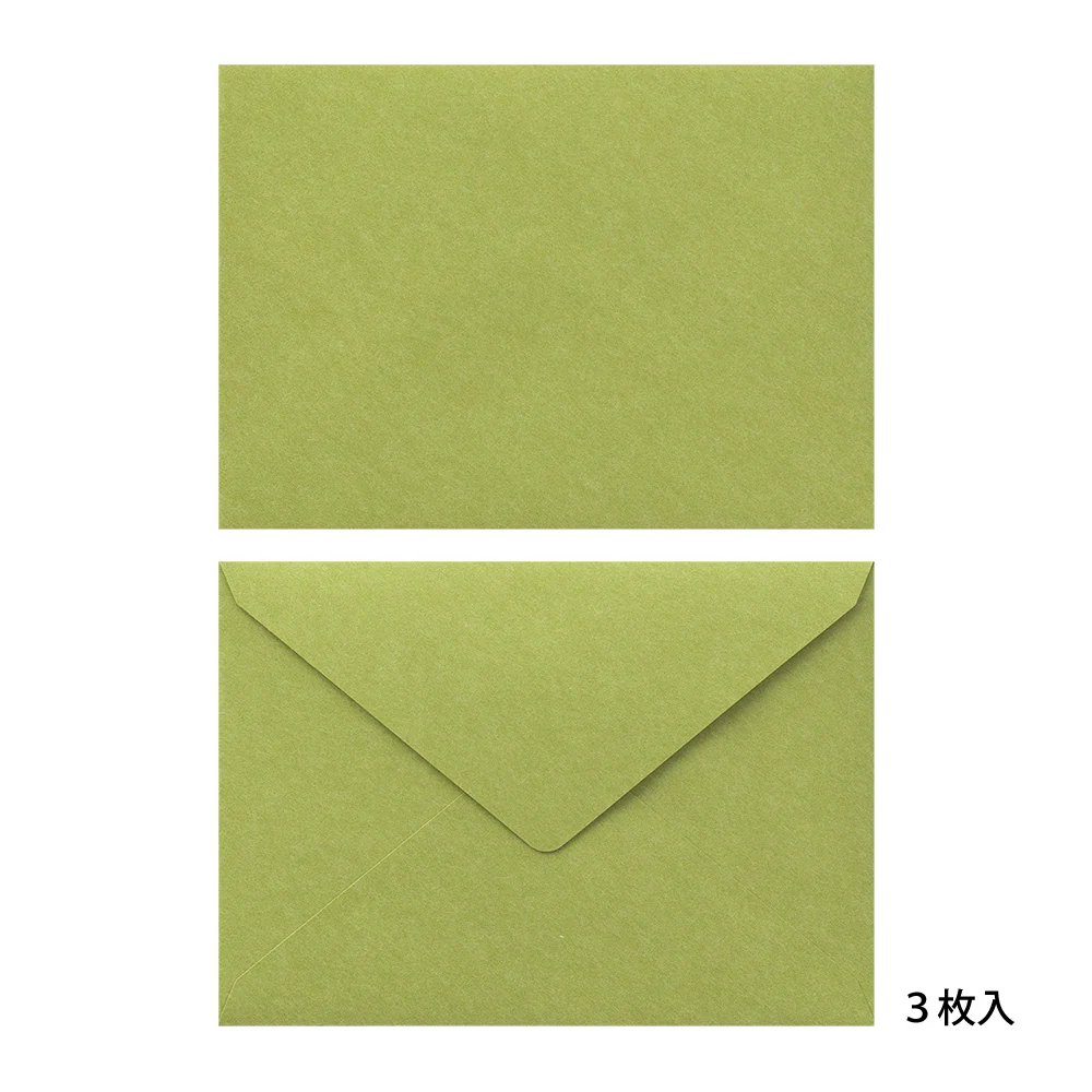 ミドリ 封筒 しあわせ 道の草花柄 6枚（2色×3枚） - Image 3