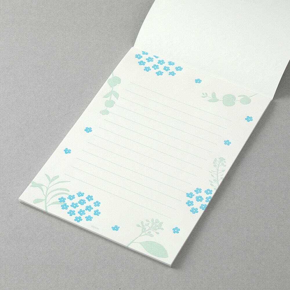 ミドリ 便箋 活版 散らし花柄 1冊16枚 - Image 10