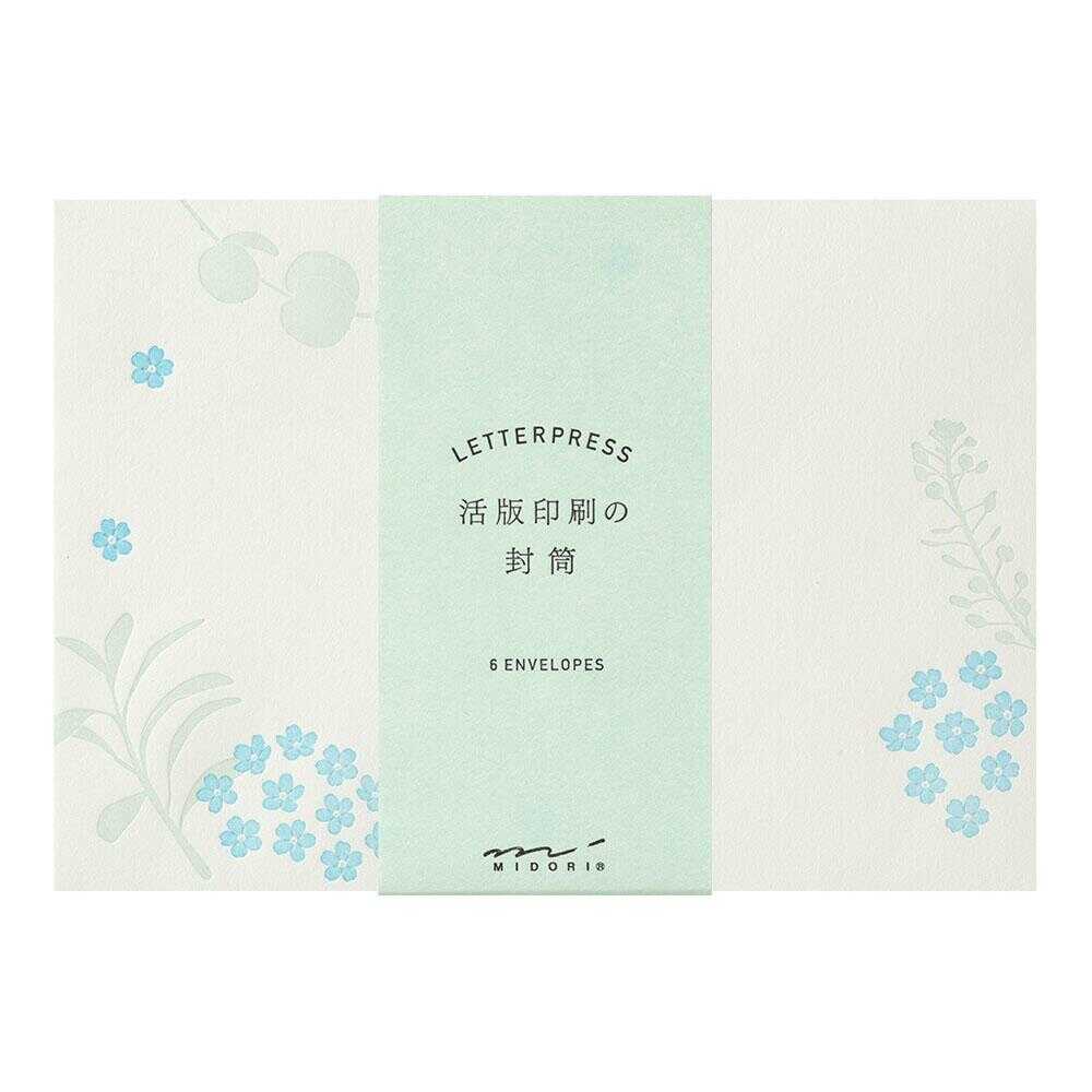 ミドリ 封筒 活版 散らし花柄 6枚入 - Image 5
