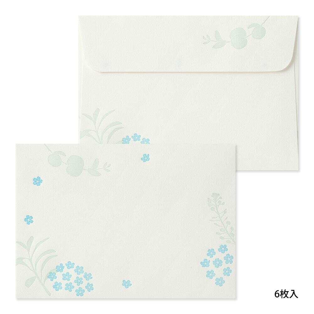ミドリ 封筒 活版 散らし花柄 6枚入 - Image 6