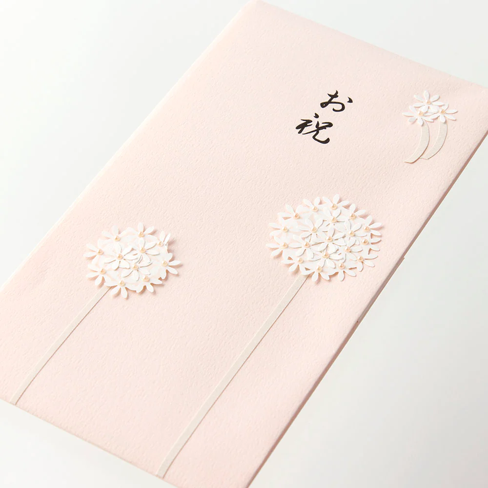 ミドリ 金封 お祝 花 ピンク 1枚（中袋付） - Image 3
