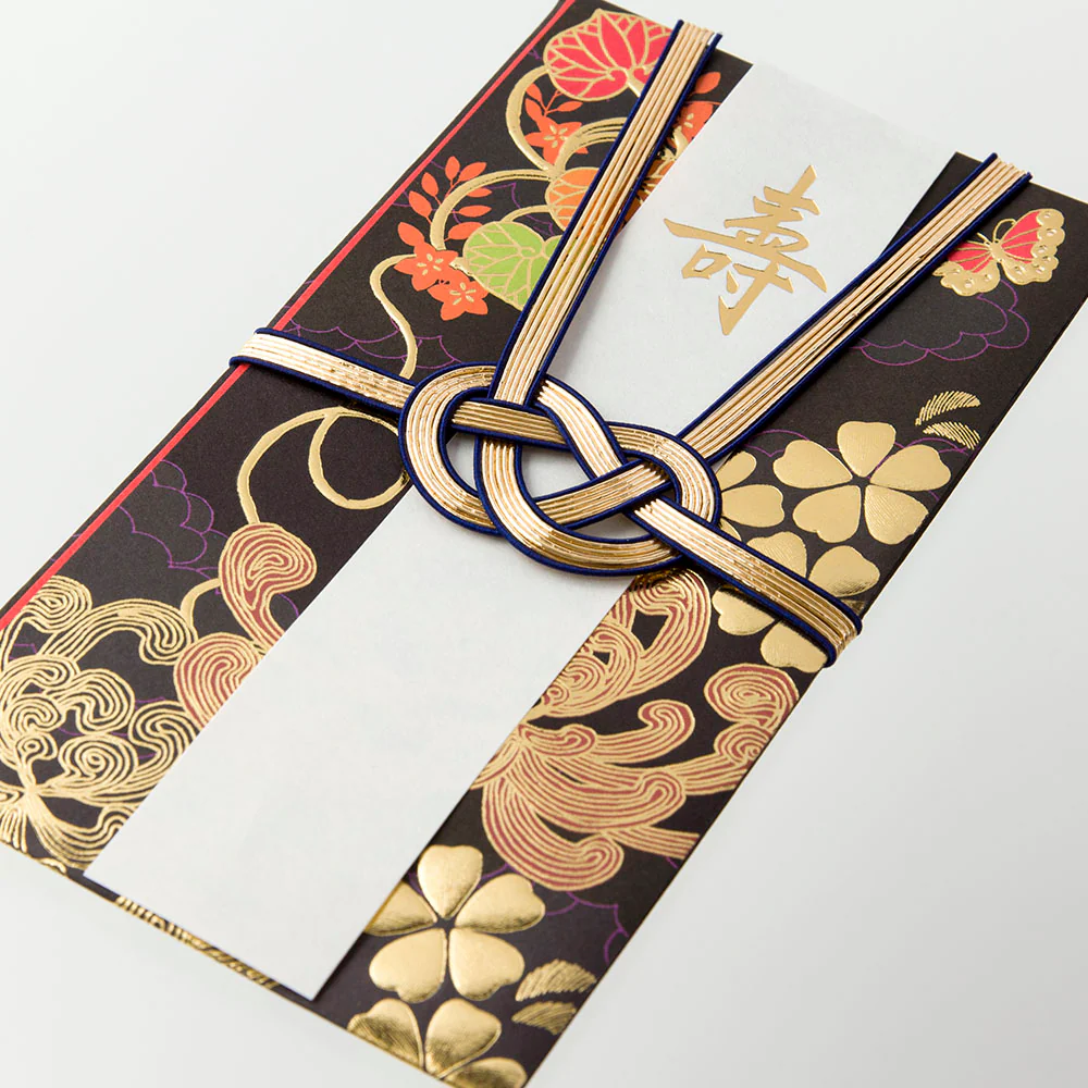 ミドリ 金封 結婚祝 打掛柄 黒 1枚入（中袋付） - Image 3