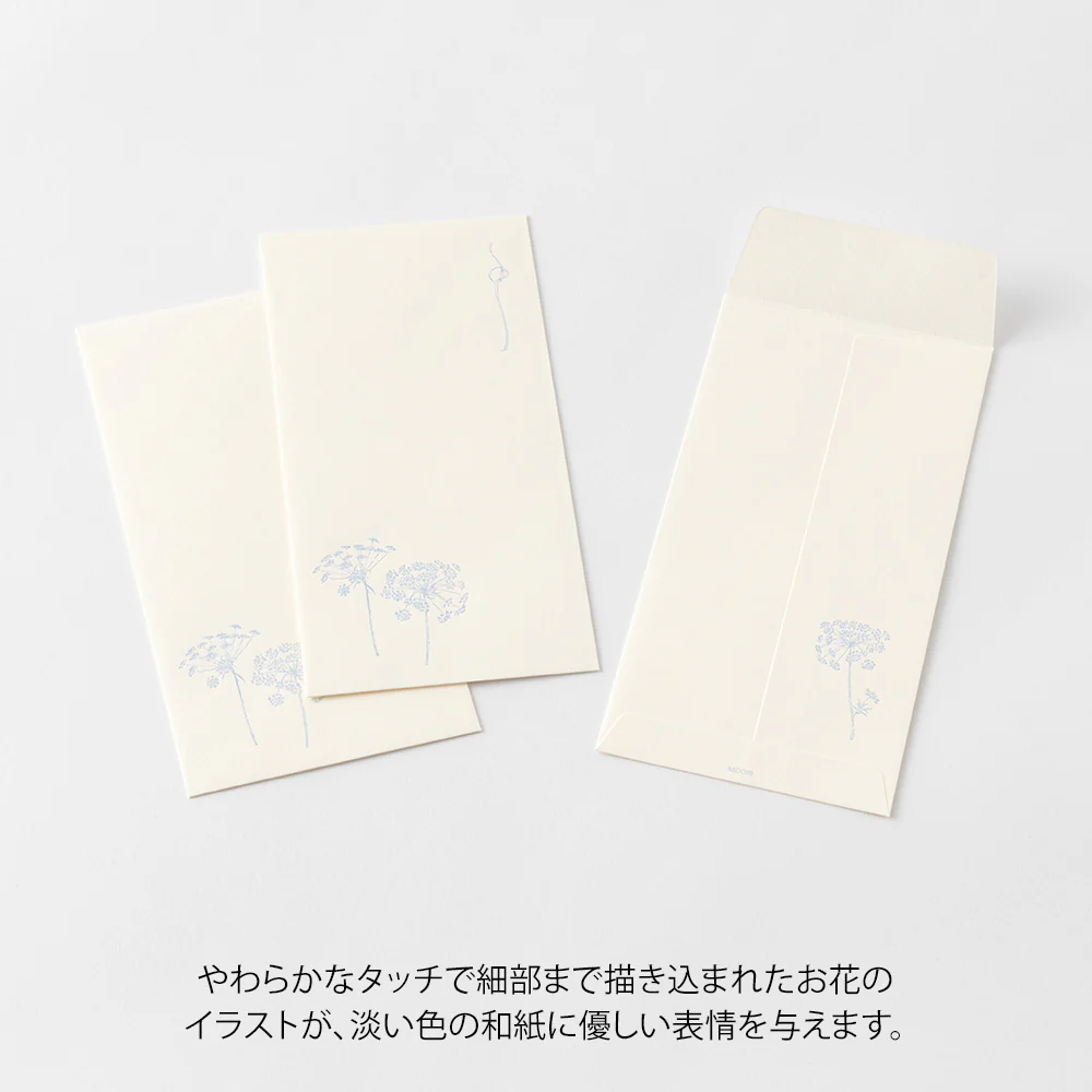 ミドリ 金封 のし袋 花色和紙 白 3枚入(添え紙付) - Image 2