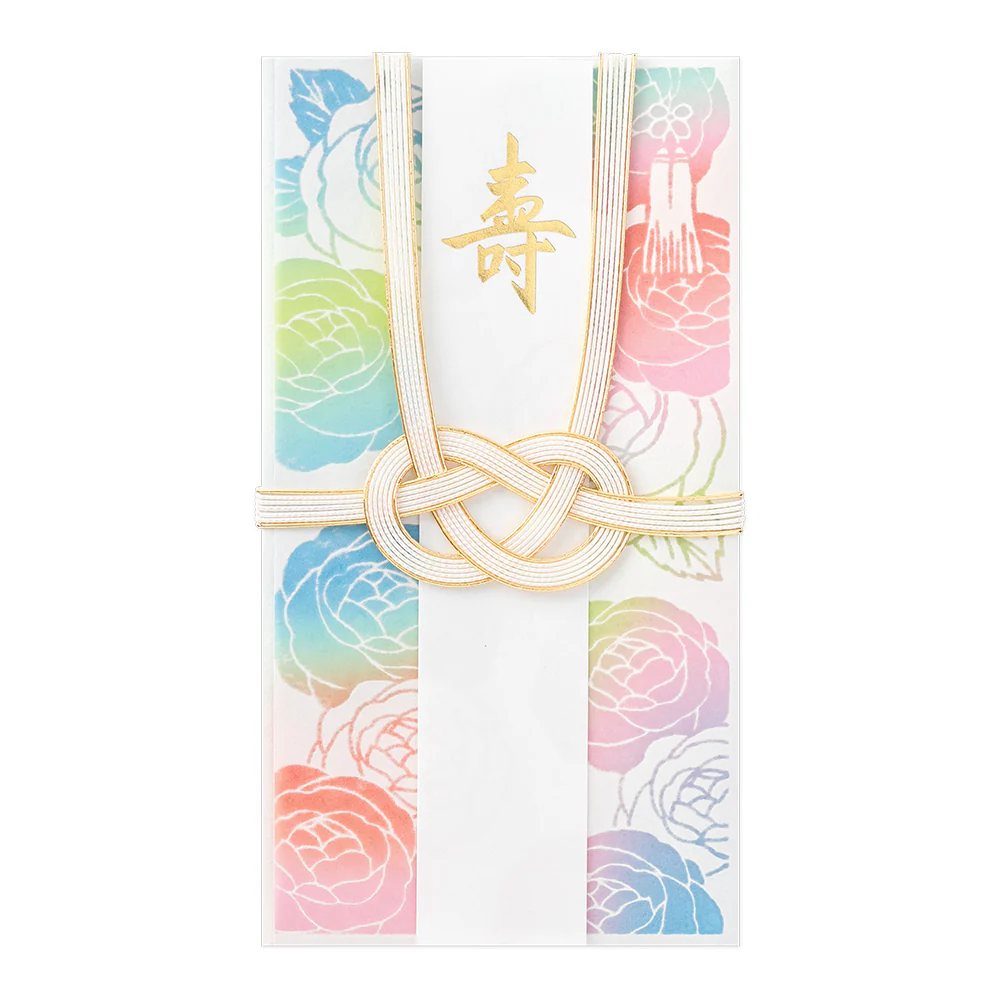 ミドリ 金封 結婚祝 華色透かし バラ柄 1枚入（中袋付） - Image 2