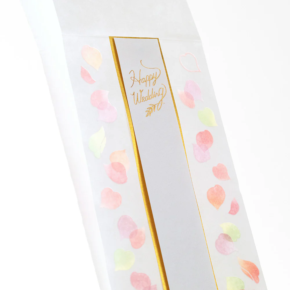 ミドリ 金封 結婚祝 透かし 花びら柄 1枚入（中袋付） - Image 5