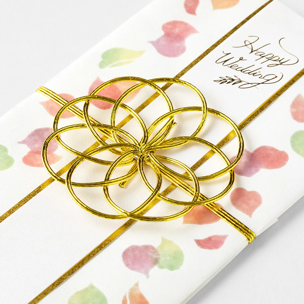 ミドリ 金封 結婚祝 透かし 花びら柄 1枚入（中袋付） - Image 9