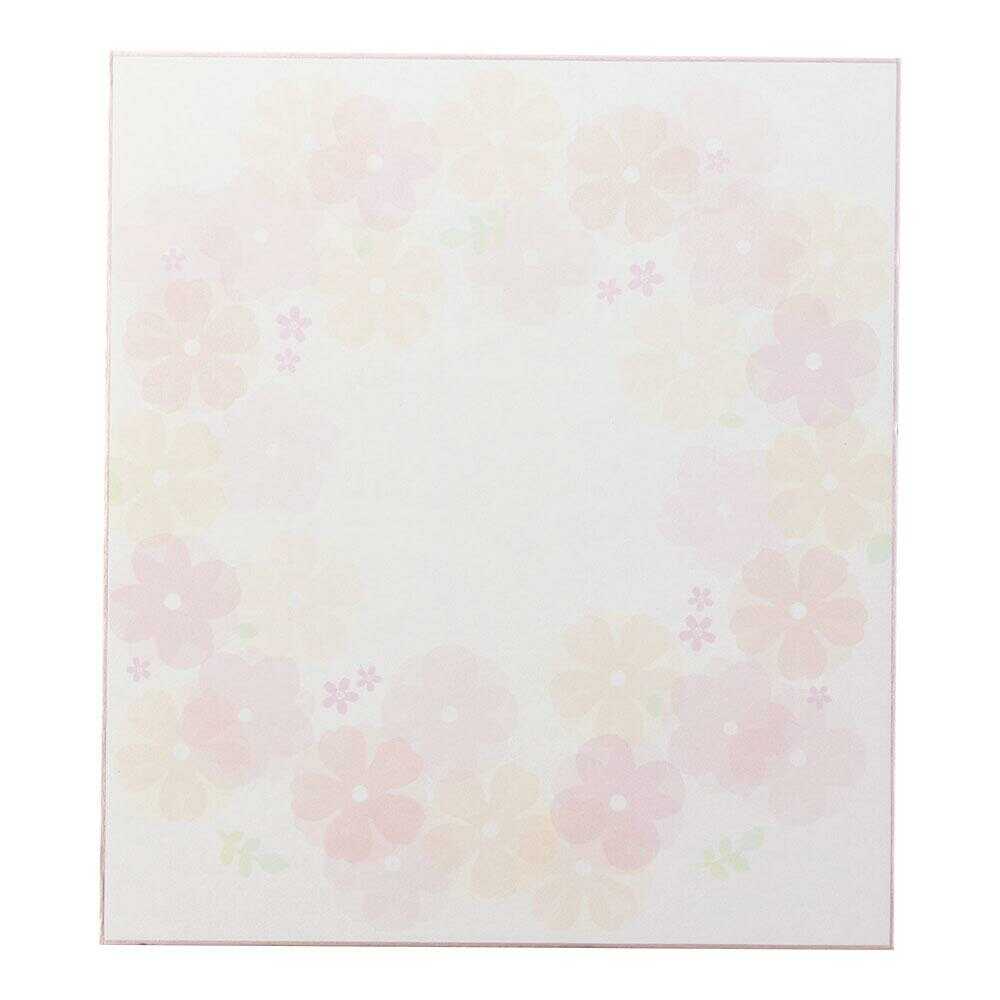 ミドリ カラー色紙 寄せ書きシール付 半透明 花柄 1枚 - Image 6