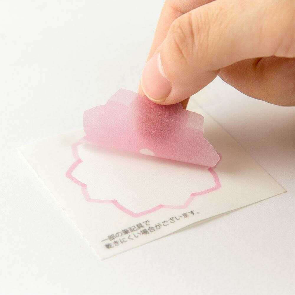 ミドリ カラー色紙 寄せ書きシール付 半透明 花柄 1枚 - Image 8
