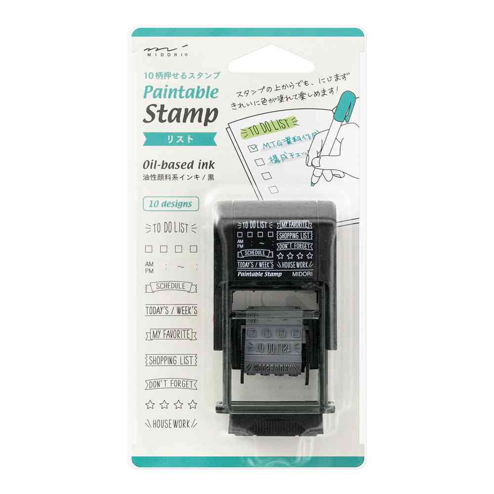 ミドリ スタンプ 回転印 リスト柄 1個 - Image 6