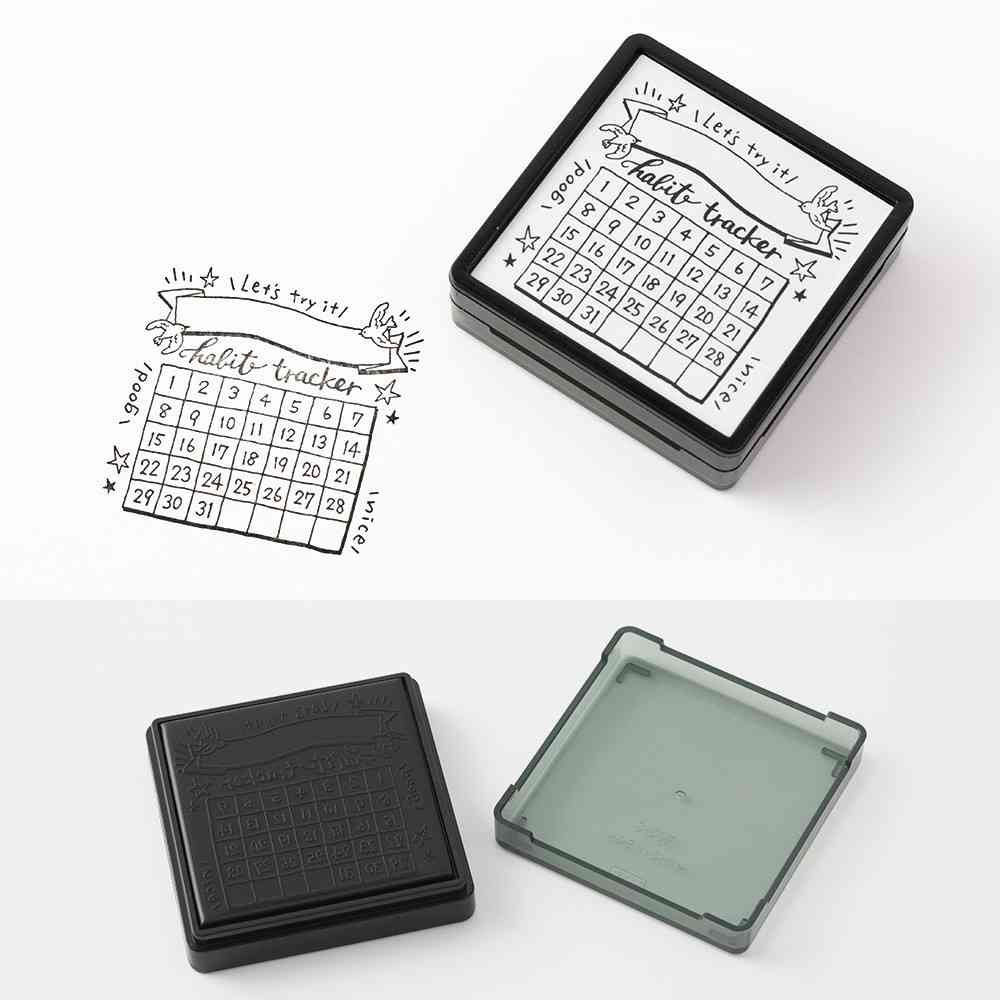 ミドリ スタンプ 浸透印 ハビットトラッカー柄 1個 - Image 8