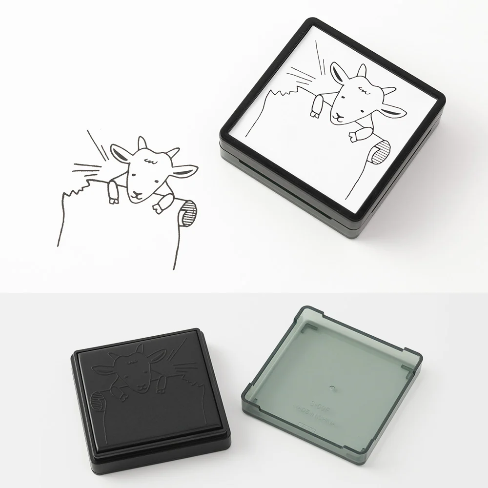 ミドリ スタンプ 浸透印 ヤギ柄 1個 - Image 3