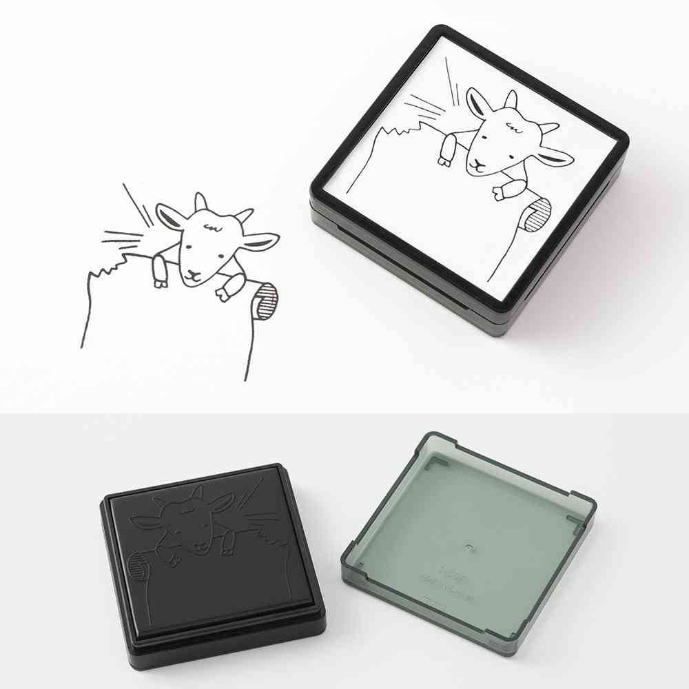ミドリ スタンプ 浸透印 ヤギ柄 1個 - Image 8