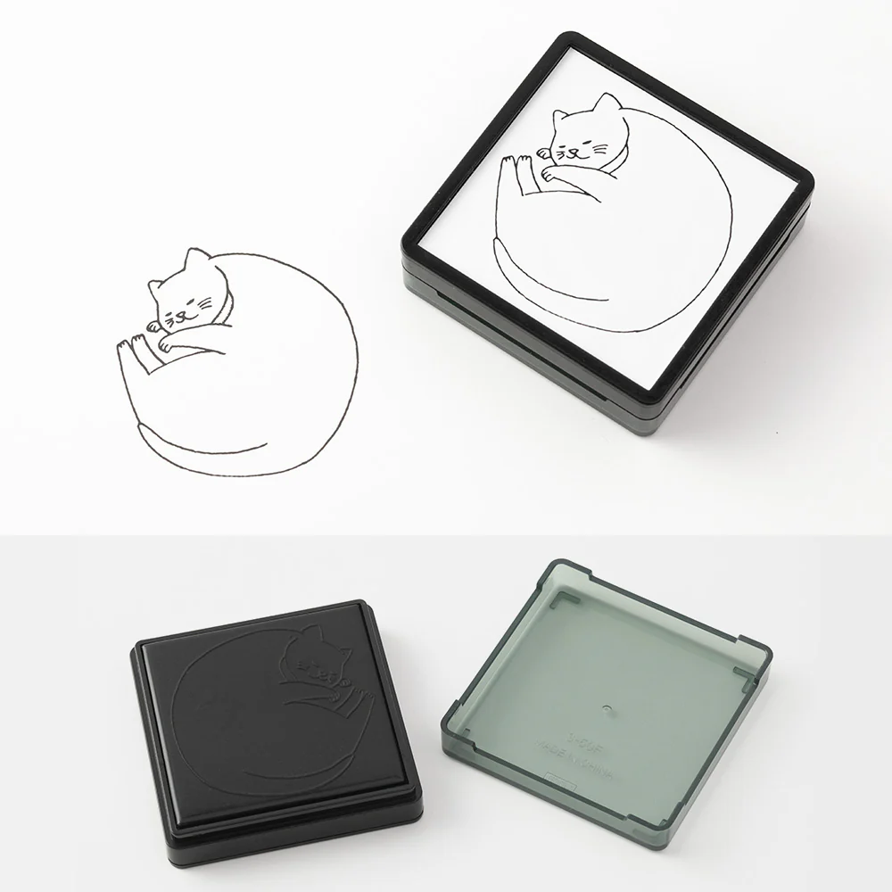 ミドリ スタンプ 浸透印 ネコ柄 1個 - Image 3