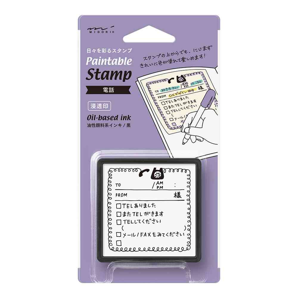 ミドリ スタンプ 浸透印 電話柄 1個 - Image 6
