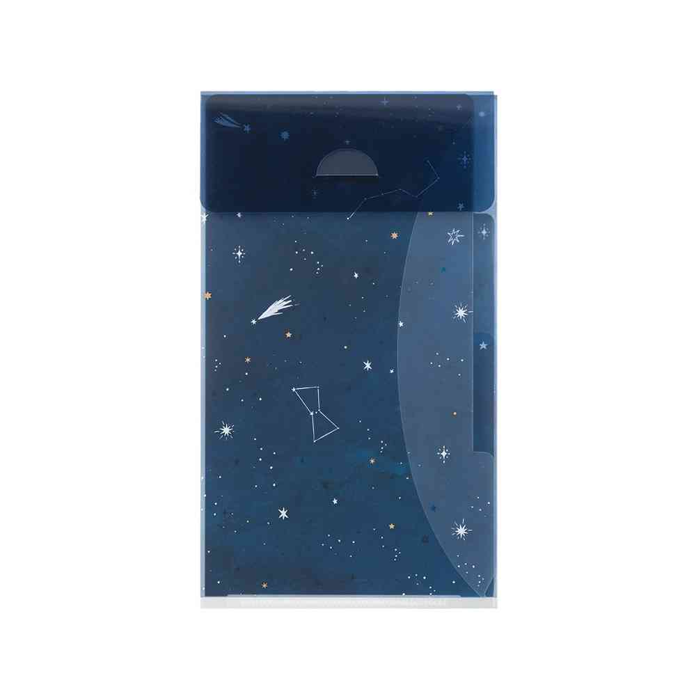 ミドリ 3ポケットクリアホルダー＜A5スリム＞ フラップ付 星空柄 1個 - Image 6