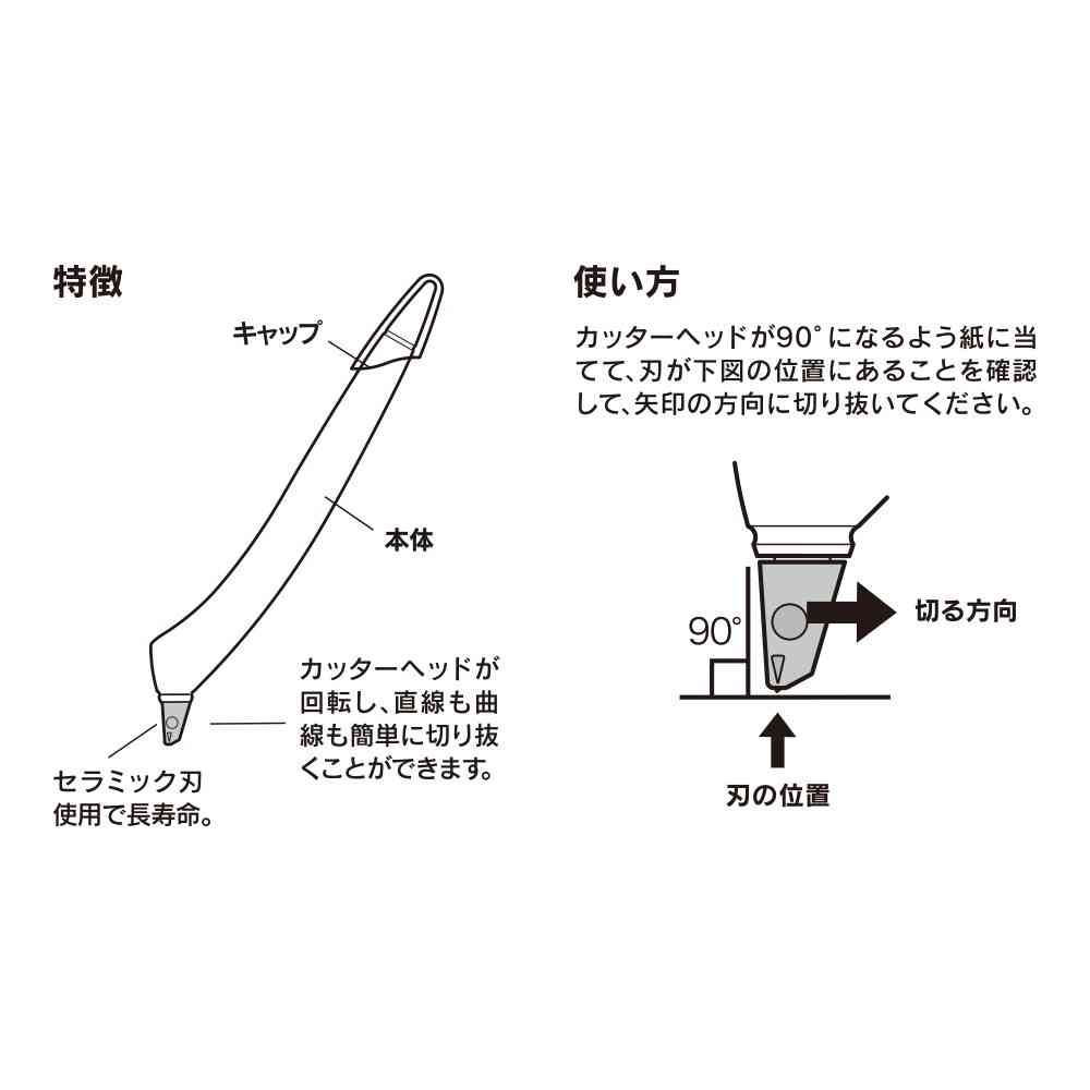 ミドリ 一枚切り抜きカッター 黒A 1個 - Image 11