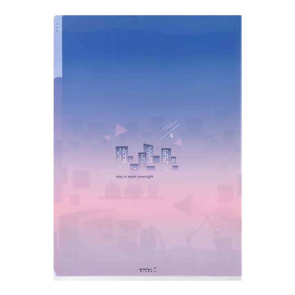 ミドリ 3ポケットクリアホルダー＜A4＞ シティポップ柄 1個 - Image 6