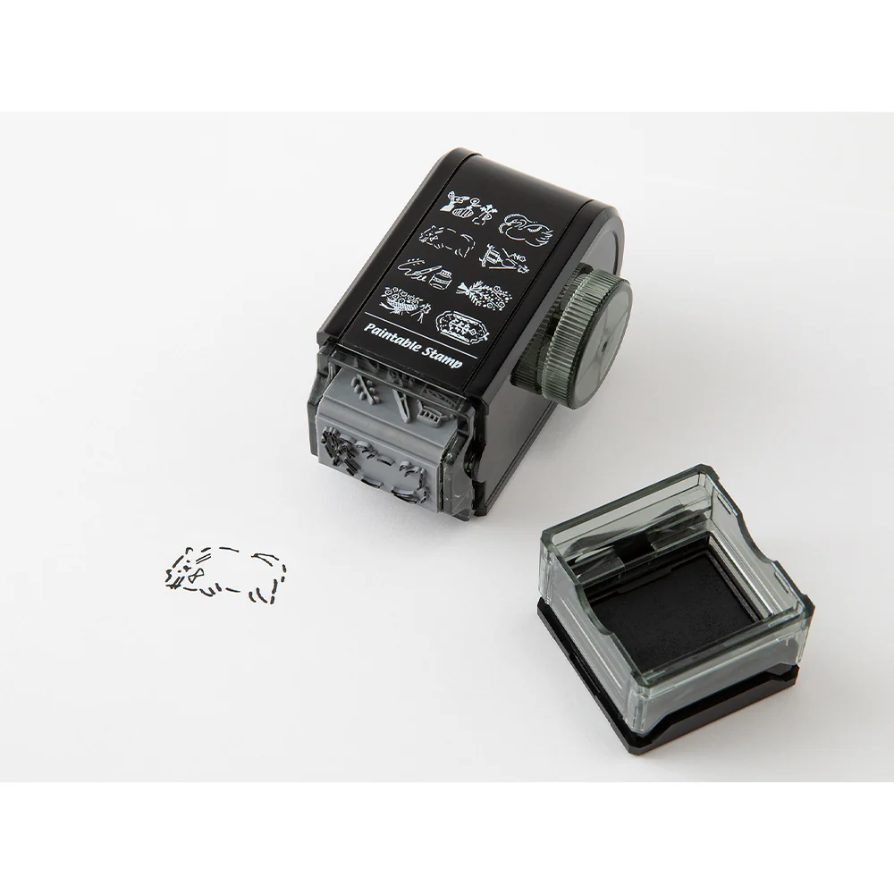 ミドリ スタンプ 回転印 ダイヤル アンティーク柄 1個 - Image 4