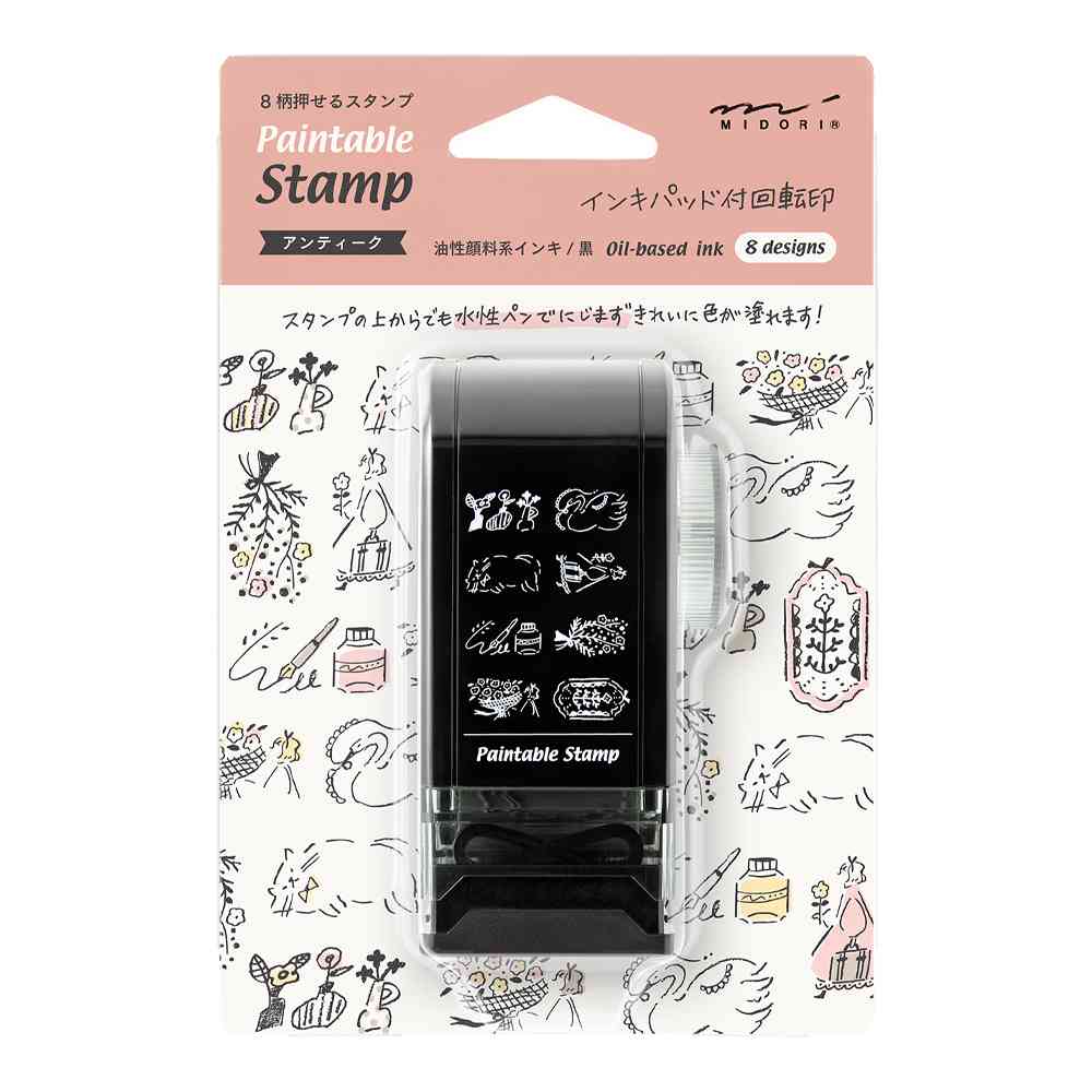 ミドリ スタンプ 回転印 ダイヤル アンティーク柄 1個 - Image 6