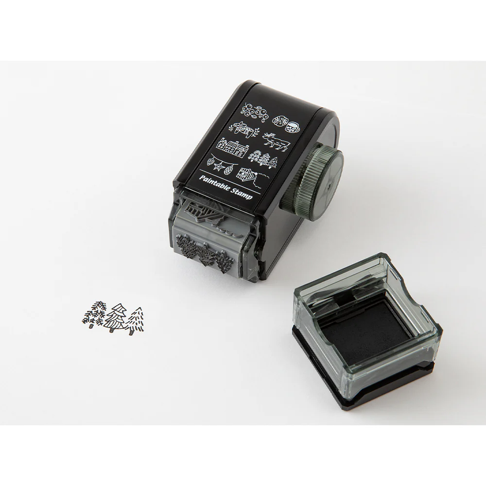 ミドリ スタンプ 回転印 ダイヤル 北欧柄 1個 - Image 4