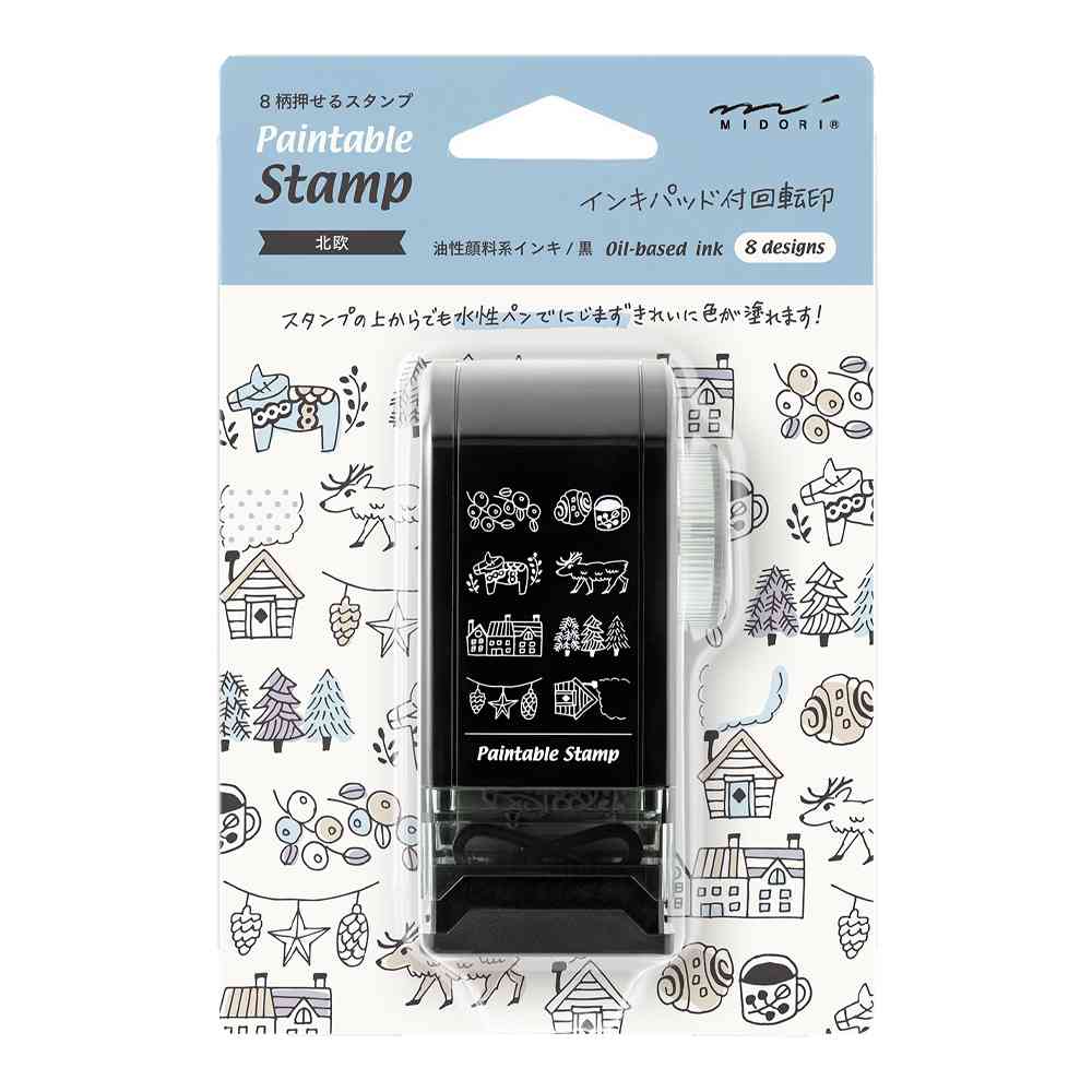 ミドリ スタンプ 回転印 ダイヤル 北欧柄 1個 - Image 6