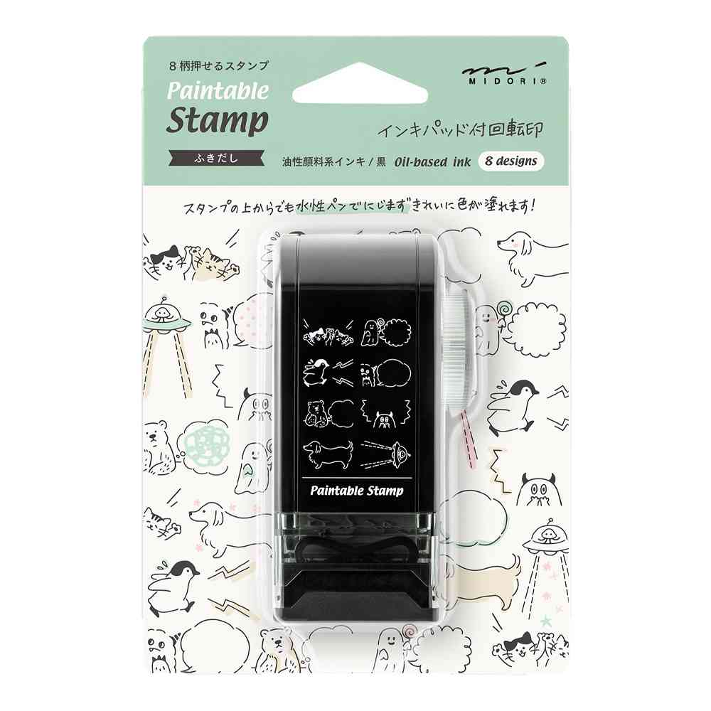 ミドリ スタンプ 回転印 ダイヤル ふきだし柄 1個 - Image 6