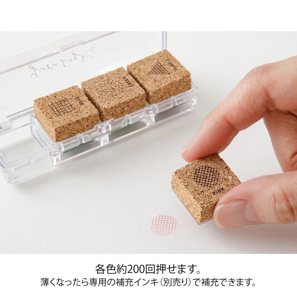 デザインフィル スタンプ 浸透印 ゆるログ 幾何学柄 1個 - Image 4