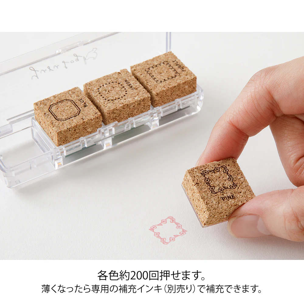 デザインフィル スタンプ 浸透印 ゆるログ フレーム柄 1個 - Image 4