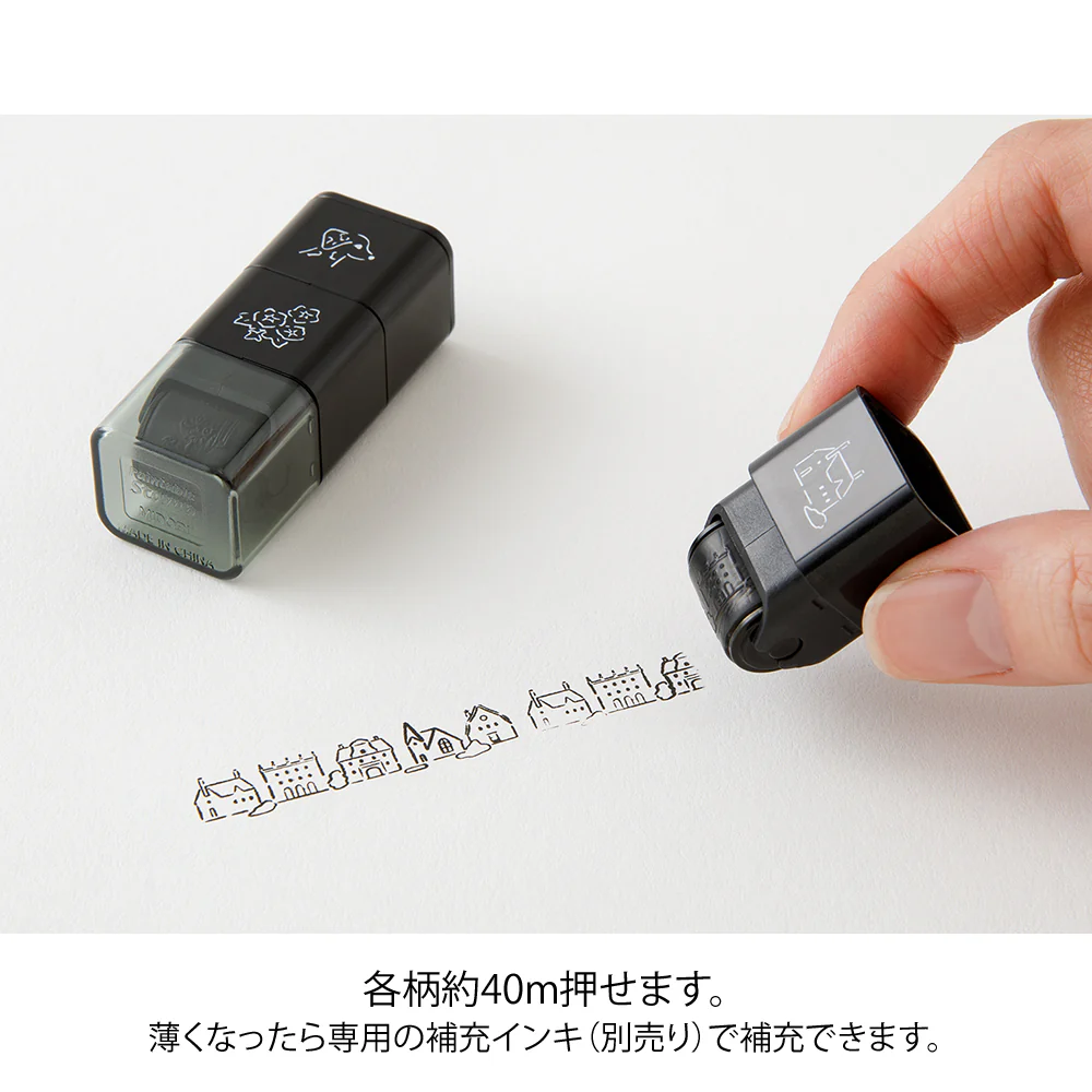 デザインフィル スタンプ ローラー イヌと風景柄 1個 - Image 4