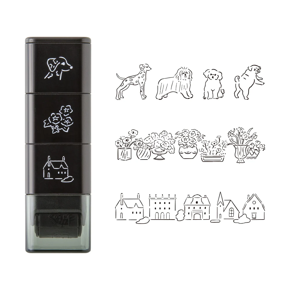 デザインフィル スタンプ ローラー イヌと風景柄 1個 - Image 9