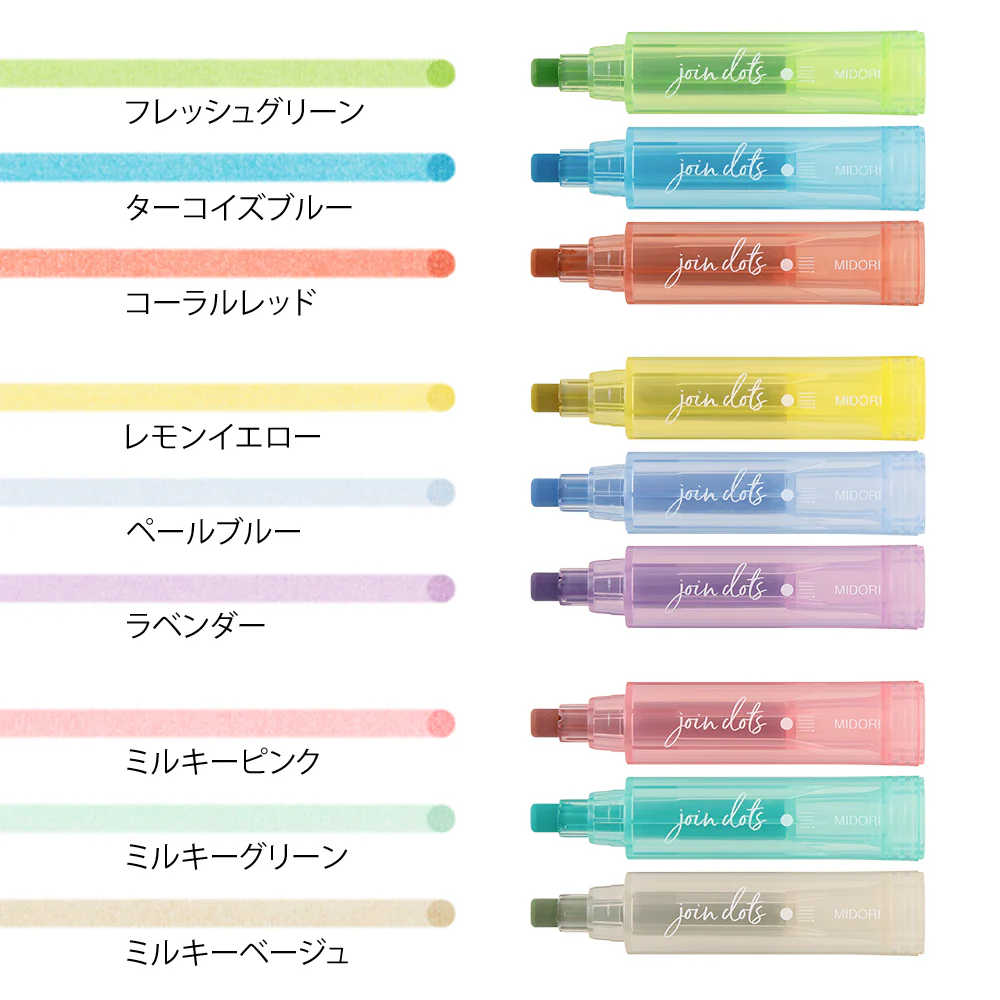 ミドリ 連結ペン ジョインドッツ 3本入 ライトトーン 1パック - Image 4