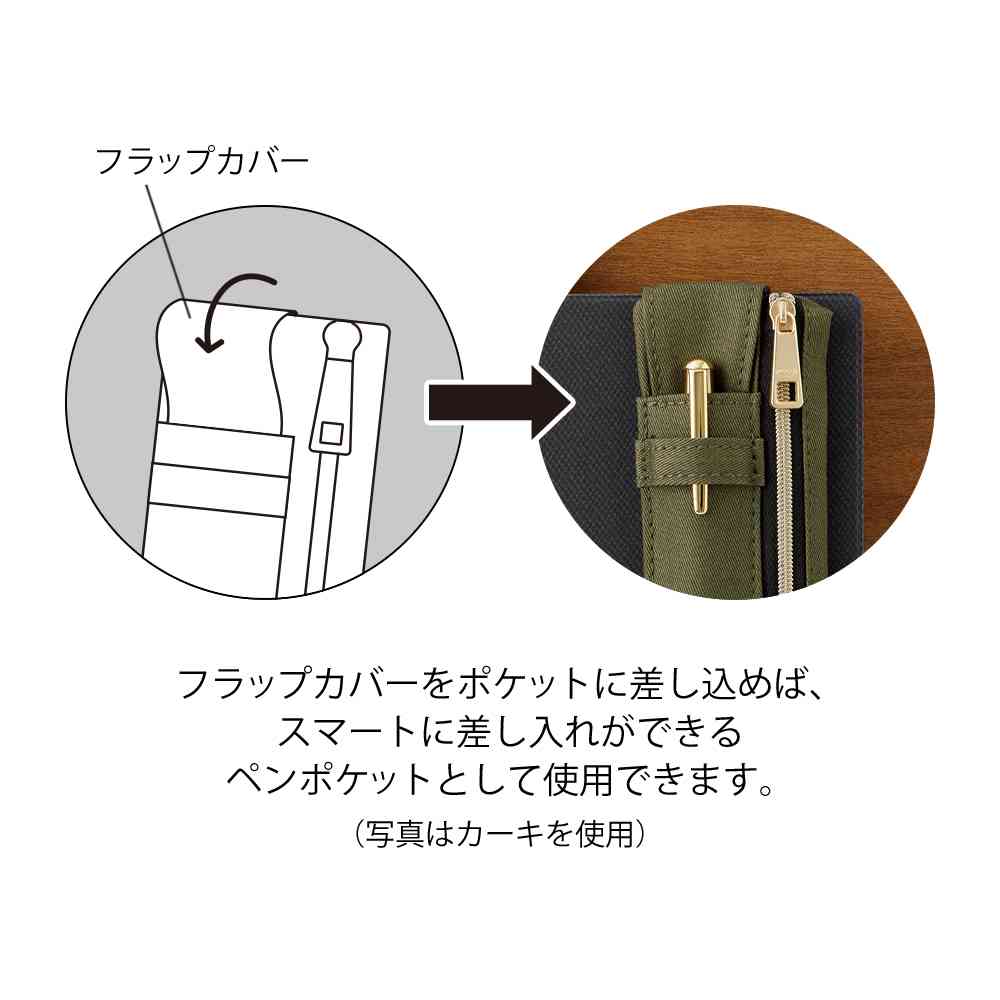 ミドリ ブックバンドペンケース＜B6～A5用＞ 黒A 1個 - Image 11