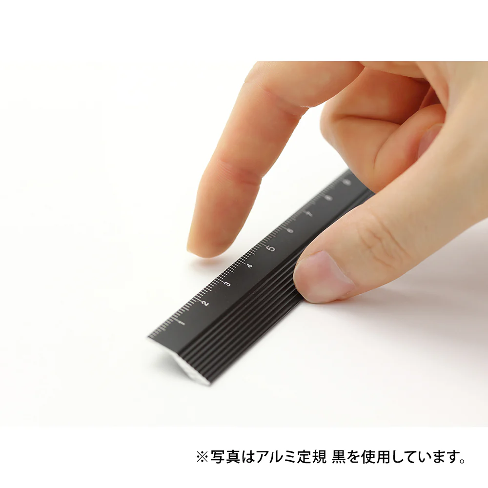 ミドリ アルミ 定規＜15cm＞ シルバー 1個 - Image 5