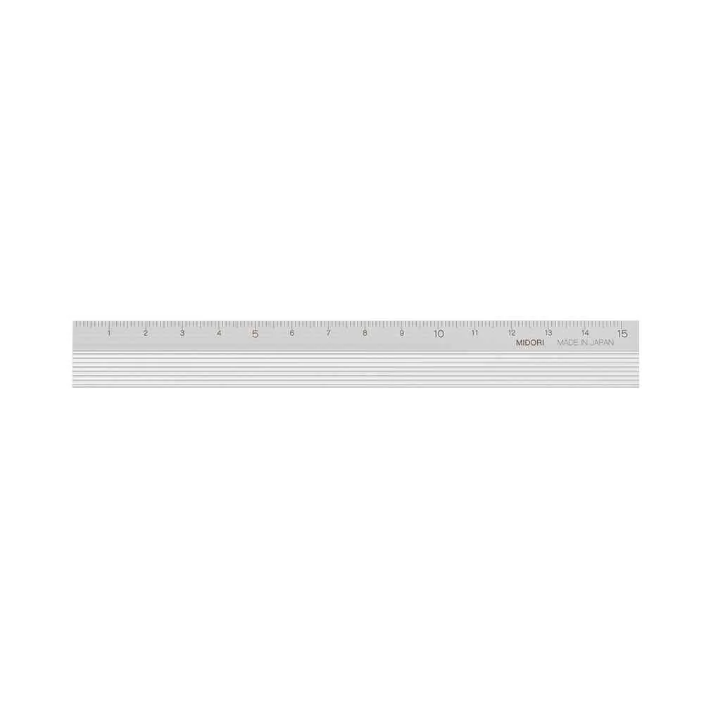 ミドリ アルミ 定規＜15cm＞ シルバー 1個 - Image 7