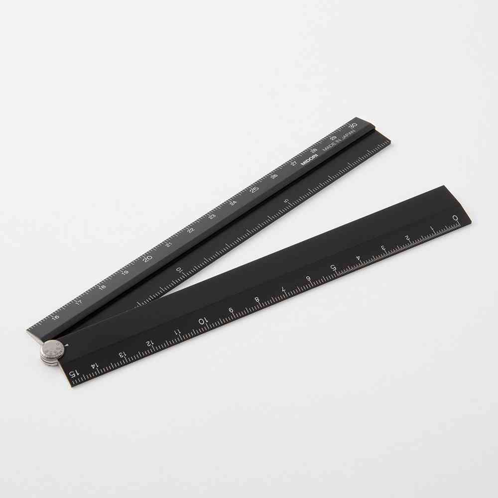 ミドリ アルミ マルチ定規<30cm> 黒A 1個 - Image 9