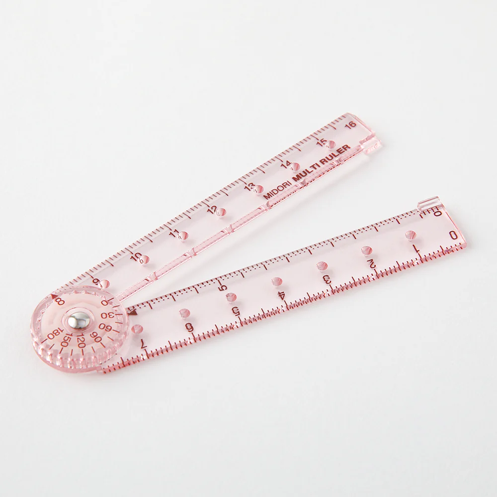 ミドリ マルチ定規<16cm> ピンクA 1個 - Image 3