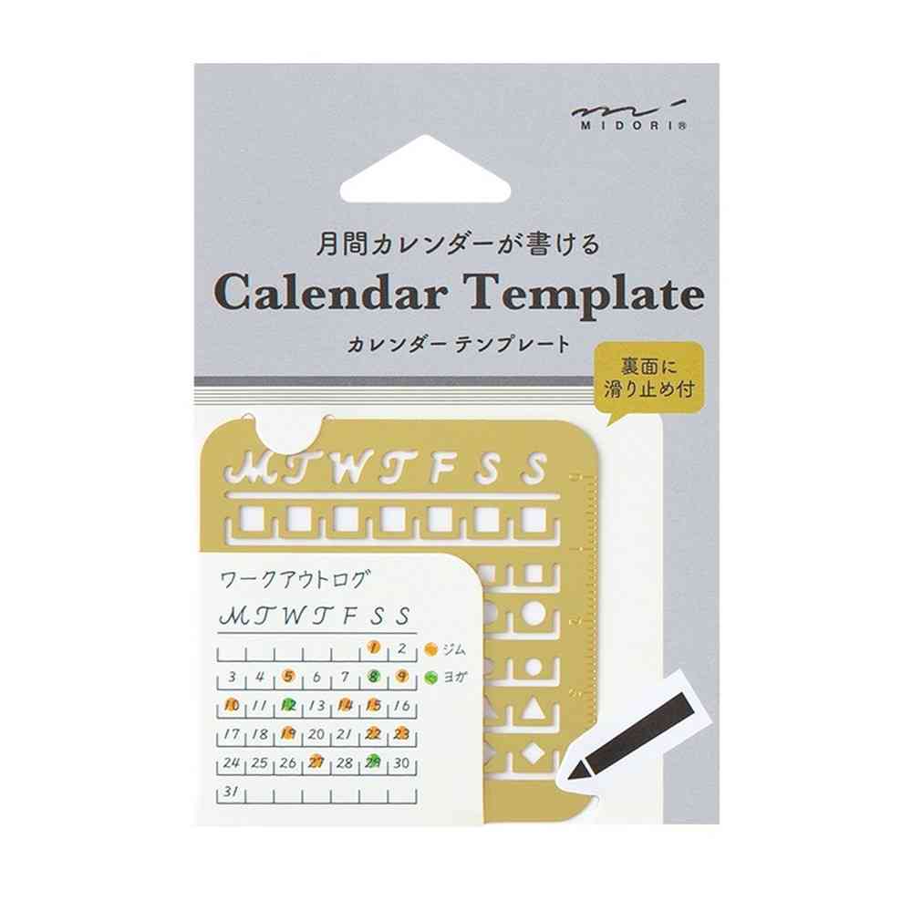 ミドリ カレンダーテンプレート S 月間ブロック柄 1個 - Image 6