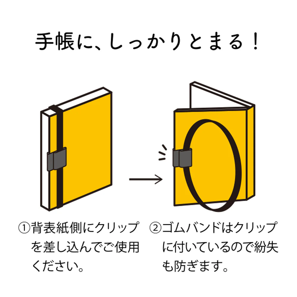 ミドリ クリップバンド B6用 紺 1個 - Image 3