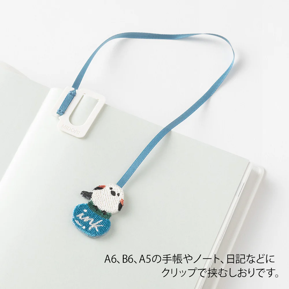 ミドリ ブックマーカー 刺繍 シマエナガ柄 1個 - Image 4