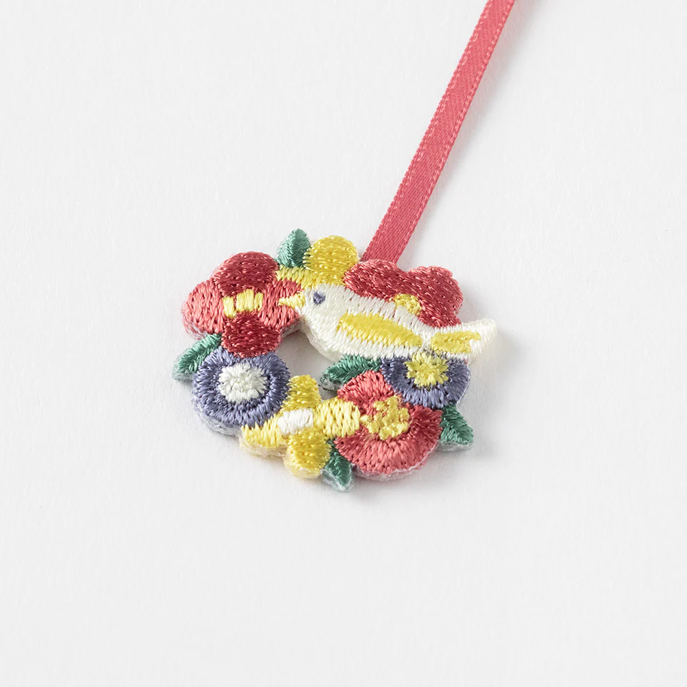 ミドリ ブックマーカー 刺繍 トリ柄 1個 - Image 3