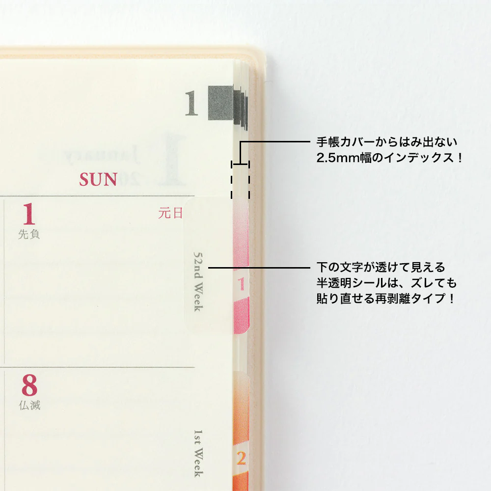 ミドリ インデックスラベル チラット 数字 カラー 2シート(24枚) - Image 4