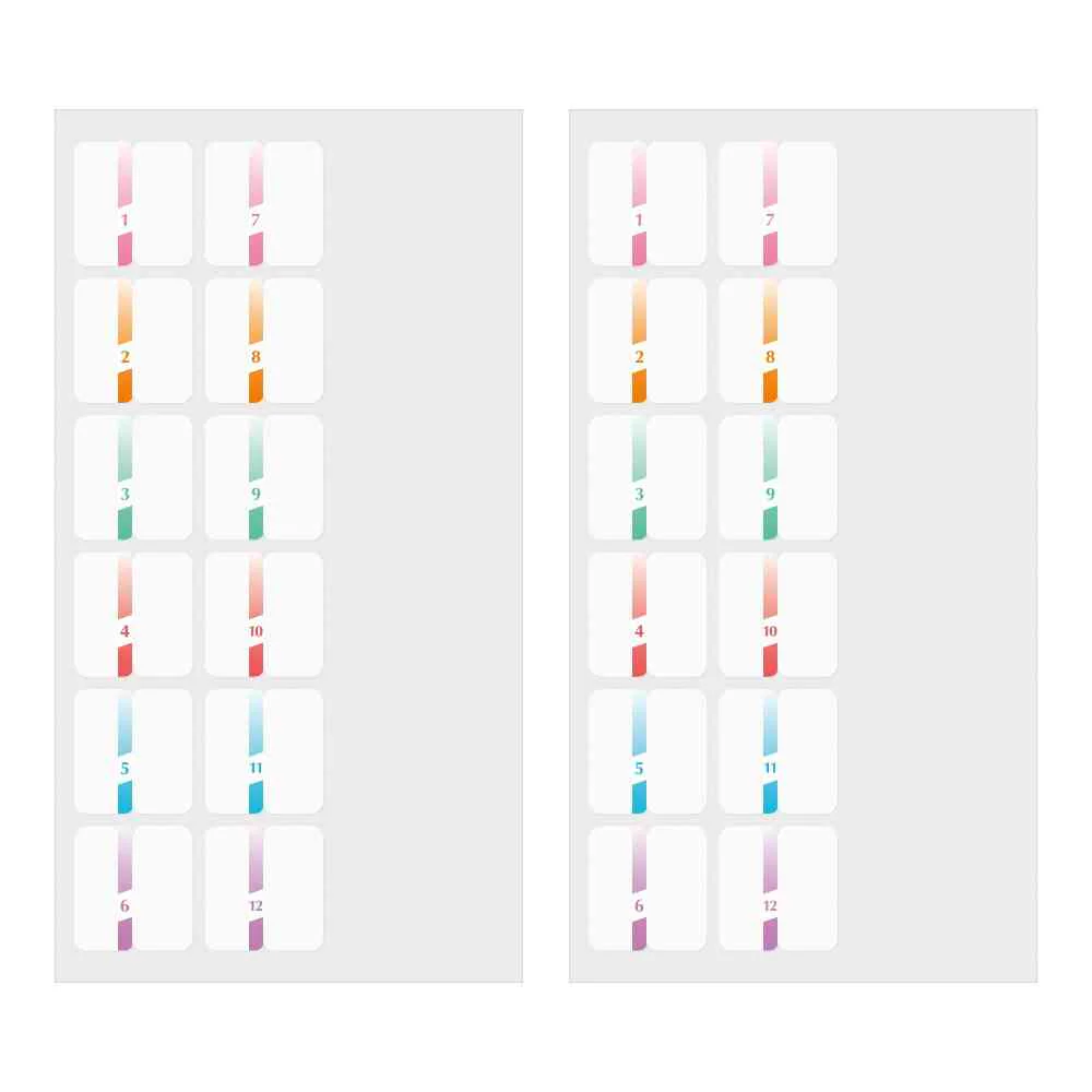 ミドリ インデックスラベル チラット 数字 カラー 2シート(24枚) - Image 6