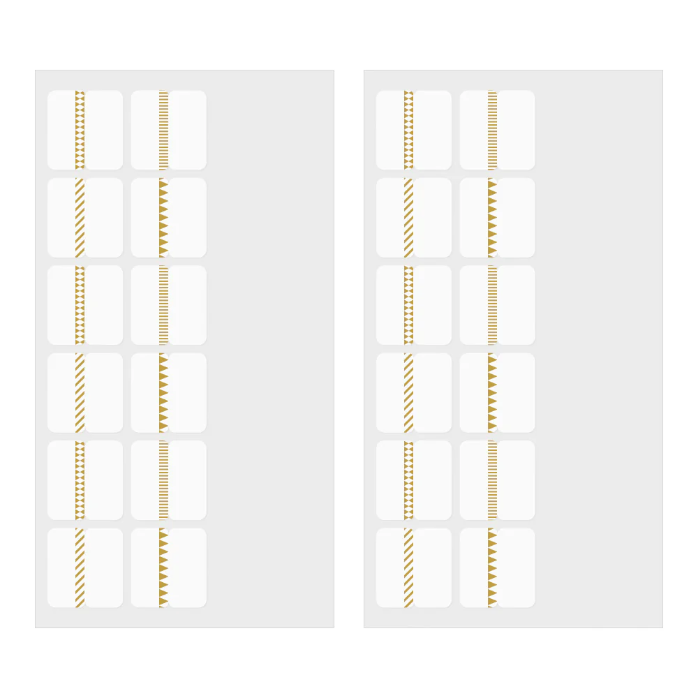 ミドリ インデックスラベル チラット パターン 金 2シート(24枚) - Image 2